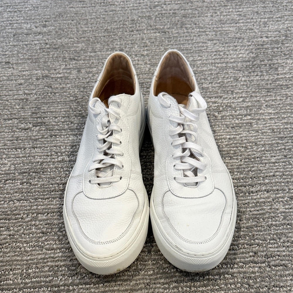 Suit Supply Men's White Leather Casual Sneakers
